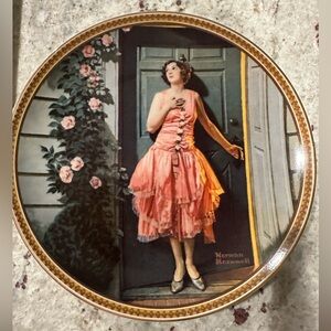 Vintage Norman Rockwell “Standing in the Doorway” Plate | Grandmillennial Decor